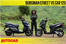 Suzuki Burgman Street vs Aprilia SXR 125 comparison video 