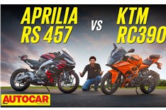 Aprilia RS 457 vs KTM RC 390 comparison video