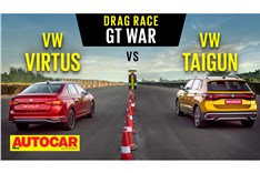 Volkswagen Virtus vs Volkswagen Taigun drag race