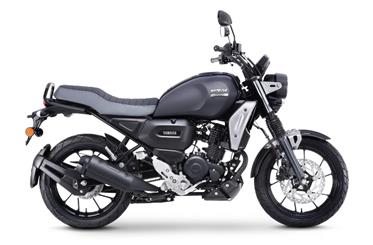 The Yamaha FZ-X in matte black.