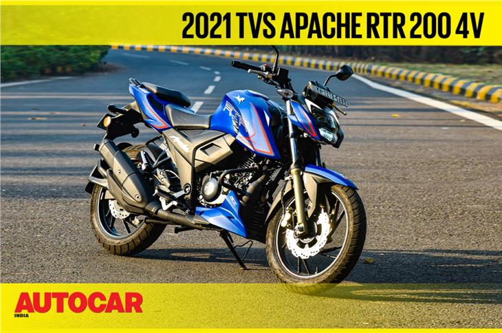 2021 TVS Apache RTR 200 4V video review