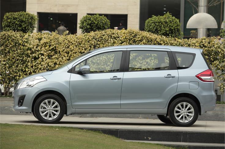 The Ertiga is based on the Swift's platform - a full 415mm longer though stretching the tape to 4265mm.