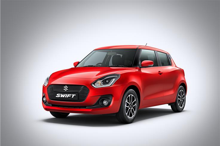 The new Swift meets upcoming Indian crash test norms; comes with two airbags and ABS as standard.