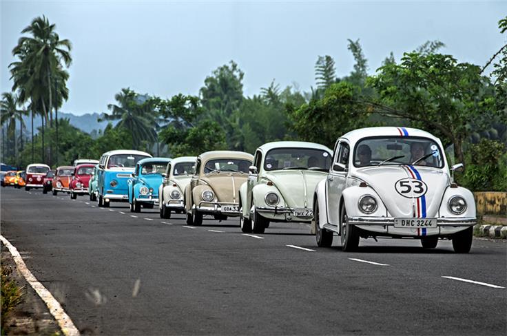 It was a mesmerising sight, with so many classic VWs taking to Goa&#8217;s streets.