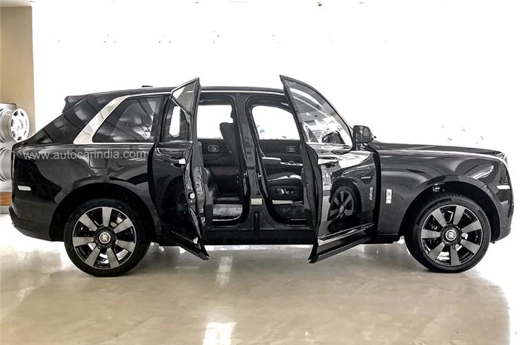 Suicide doors on the Cullinan are a design highlight.