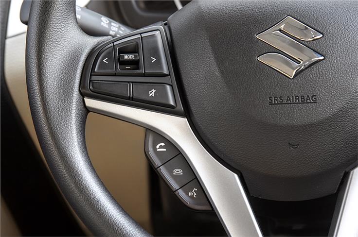 Steering wheel is shared with Maruti Suzuki Ignis. 