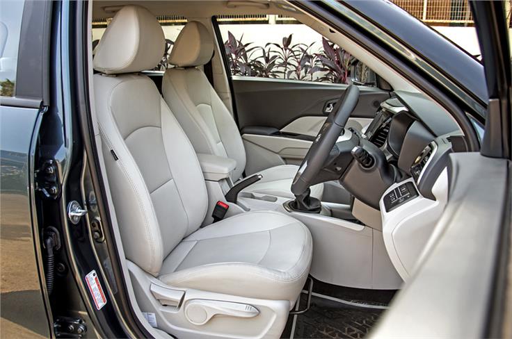 XUV300 W8 (O) comes with leatherette seating surfaces. 