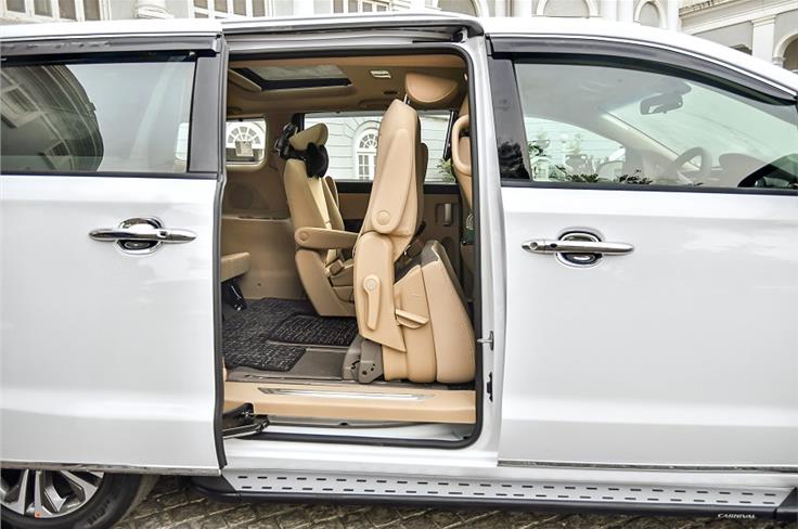 7 and 8-seat Premium versions get 'stand-up' seats that fold out to ease access.  