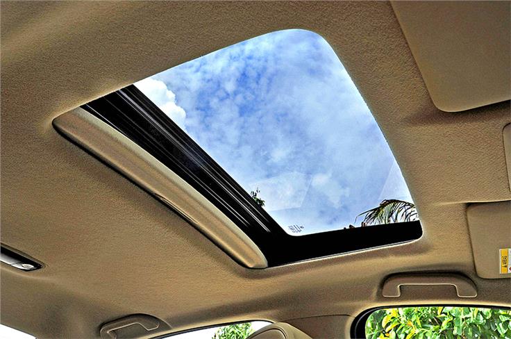 Sunroof isn&#8217;t very large, can be opened and closed remotely.
