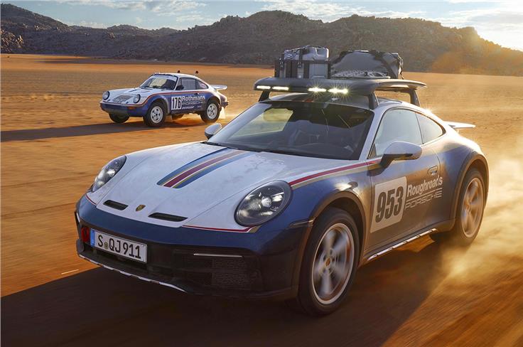 2022 Porsche 911 Dakar front tracking