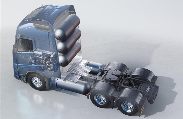 Hydrogen-powered Volvo trucks will have an operational range comparable to many diesel trucks, depending on the type of transport.