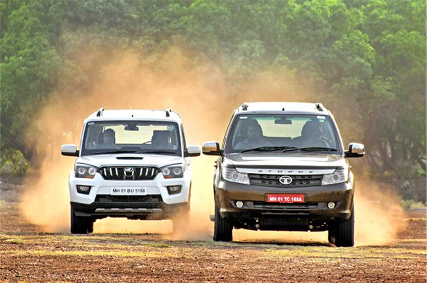 Tata Safari Storme Facelift Vs Mahindra Scorpio Comparison