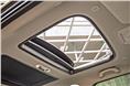Sun- and moonroof brighten up cabin.