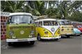 Several iterations of the VW Bus were in attendance.