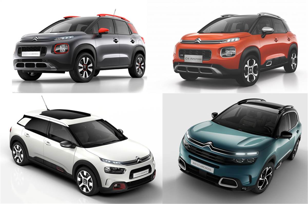 Citroen C3 Aircross C4 Aircross C5 Aircross And C4 Cactus In Detail Autocar India