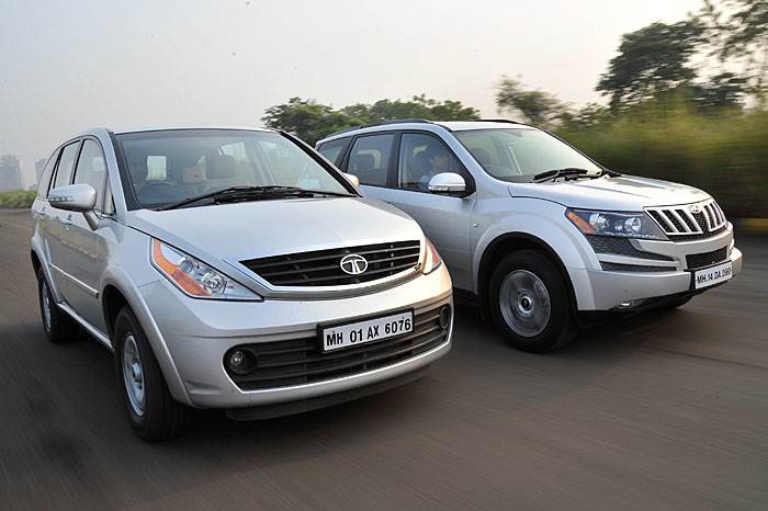 Mahindra XUV500 vs Tata Aria 4x2  