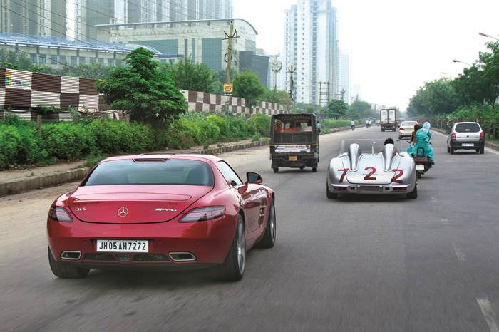 1955 Mercedes 300 SLR vs SLS AMG