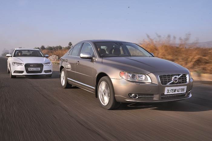 Volvo S80 D3 vs Audi A6 vs Merc E220 CDI vs BMW 520d