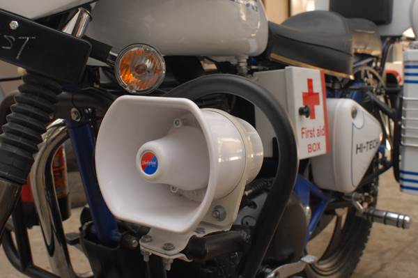 A close look at the Hi-tech Police Motorcycle prototype