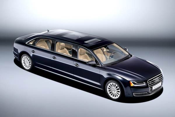 Audi A8 L extended with six doors revealed