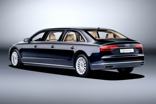 Audi A8 L extended with six doors revealed