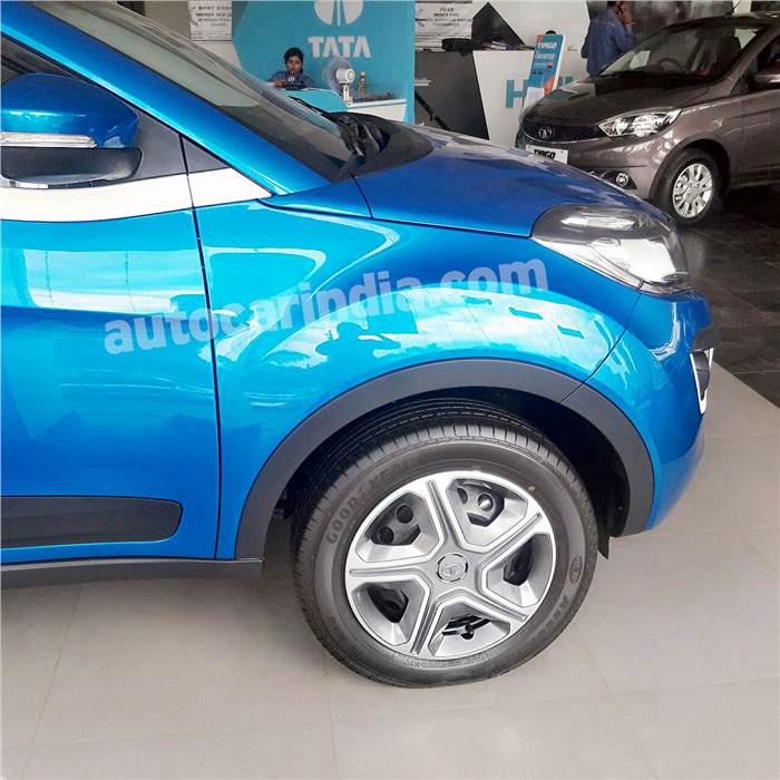 Tata Nexon XE, XM and XT seen at a dealership