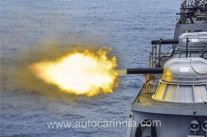 On board the INS Chennai stealth destroyer 