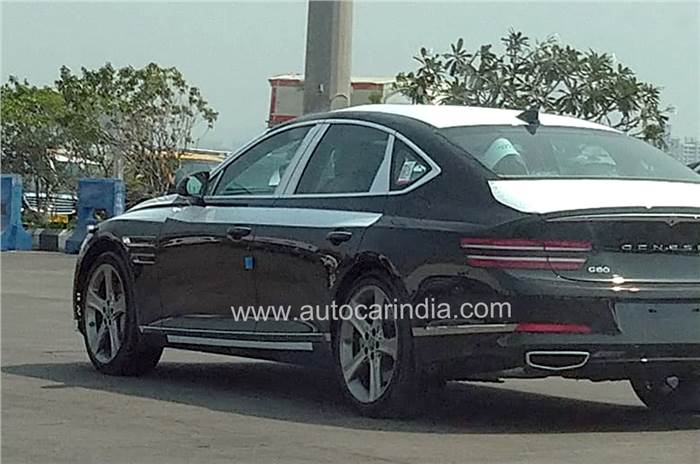 Genesis G80 sedan spied in India