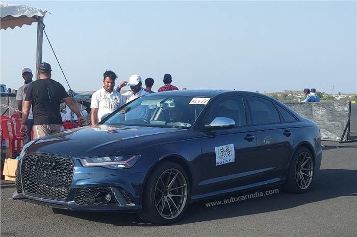 Audi S6 at the drag strip at NATRAX