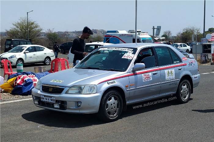 First-gen Honda City at the racetrack at NATRAX