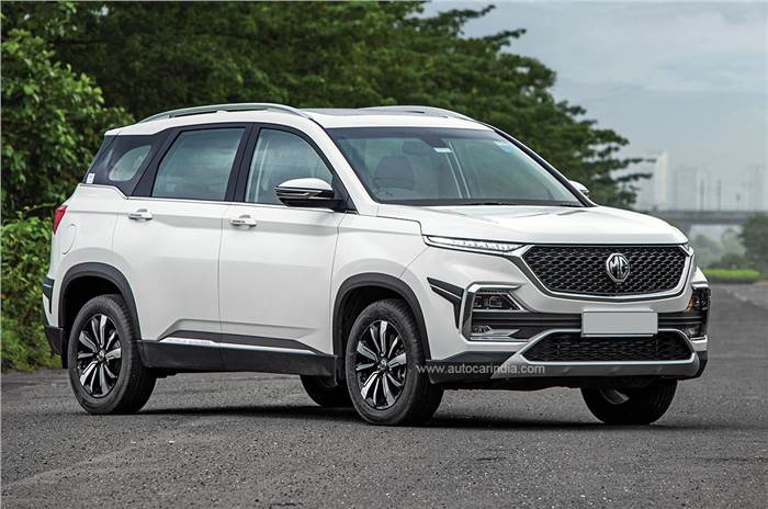 MG Hector front three quarter.