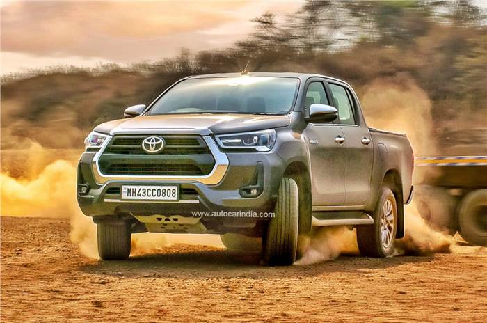 Toyota Hilux pickup front tracking
