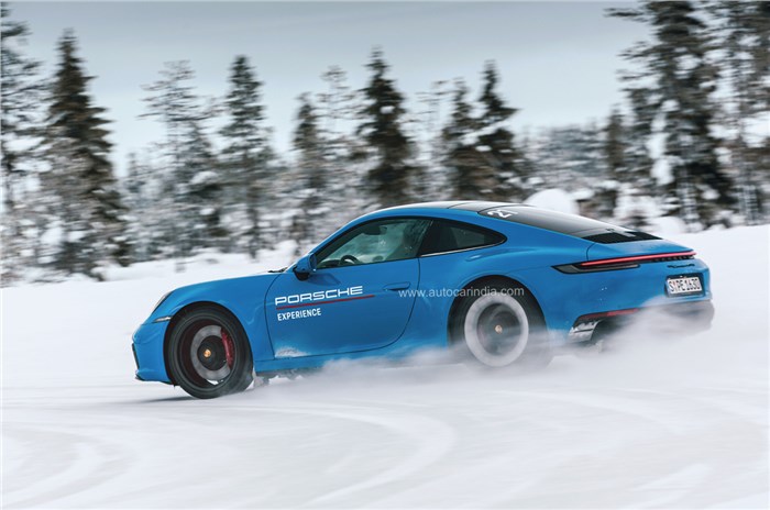 Porsche Taycan, 911 Turbo, Carrera GTS driven on ice | Autocar India