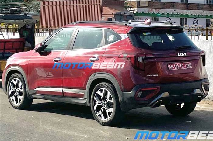 Kia Seltos facelift in India rear