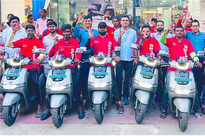 TVS iQube price, new Zomato food delivery vehicle.