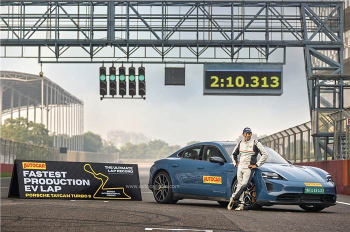 Porsche Taycan EV lap record at Buddh International Circuit