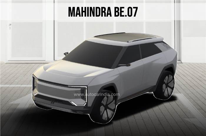 Mahindra BE.07 design patent