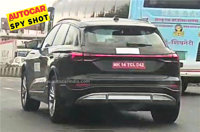 Audi Q6 e-tron spied in India for the first time