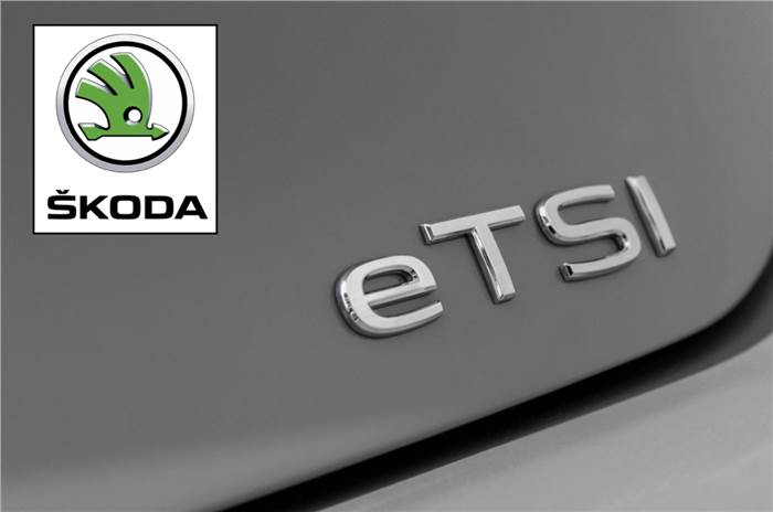 Skoda logo; VW mild hybrid TSI engine