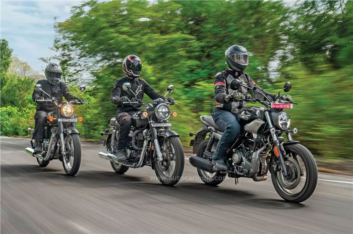 royal enfield bullet 350, honda CB350, hero mavrick 440, comparison, price, details