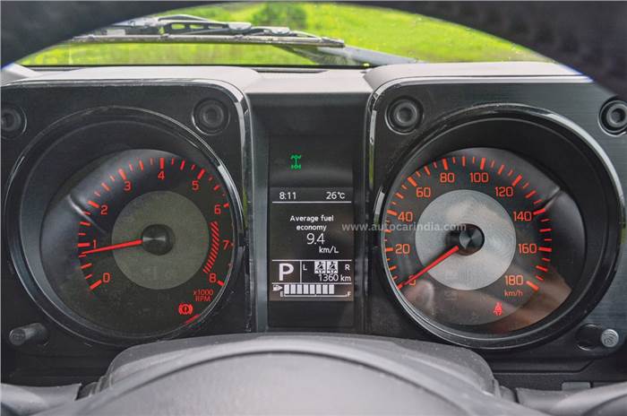 Maruti Jimny instrument cluster 