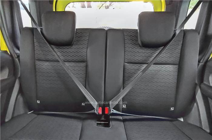 Maruti Jimny rear seats