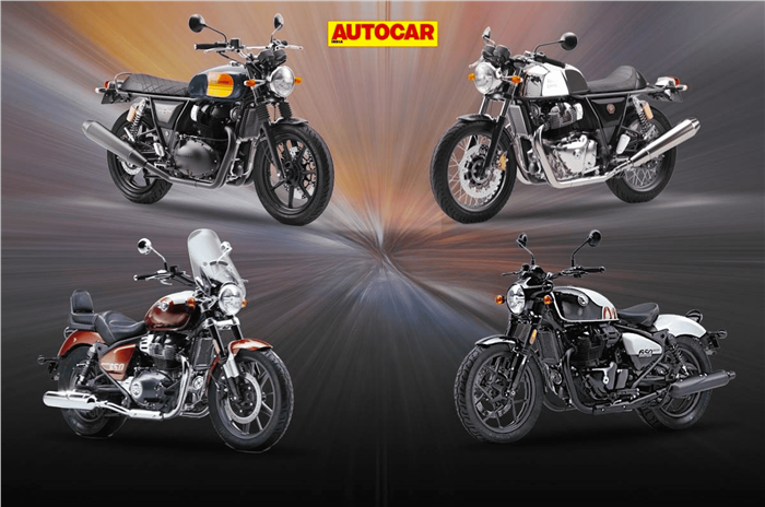 Royal Enfield 650cc model sales in India. 