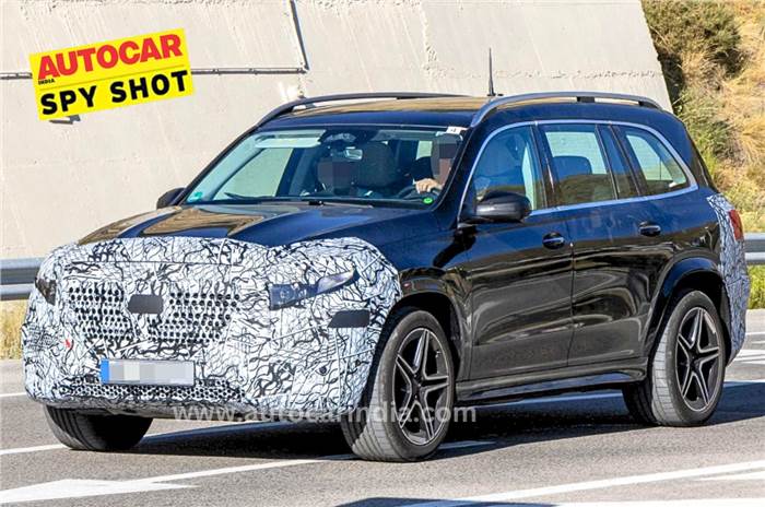 Mercedes GLS facelift front spied