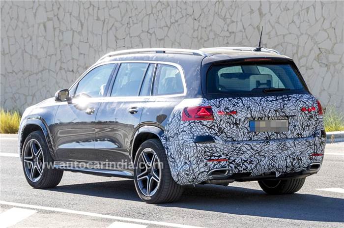 Mercedes GLS facelift rear spied