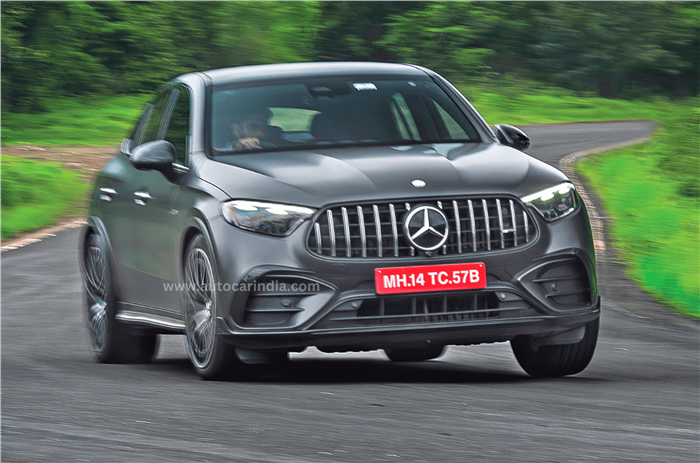 Mercedes AMG GLC 43 Coupe front quarter 