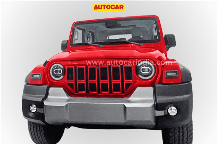 Mahindra Thar Roxx red engine