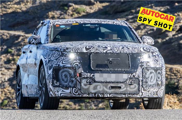 Next-gen Range Rover Velar spied testing in EV guise