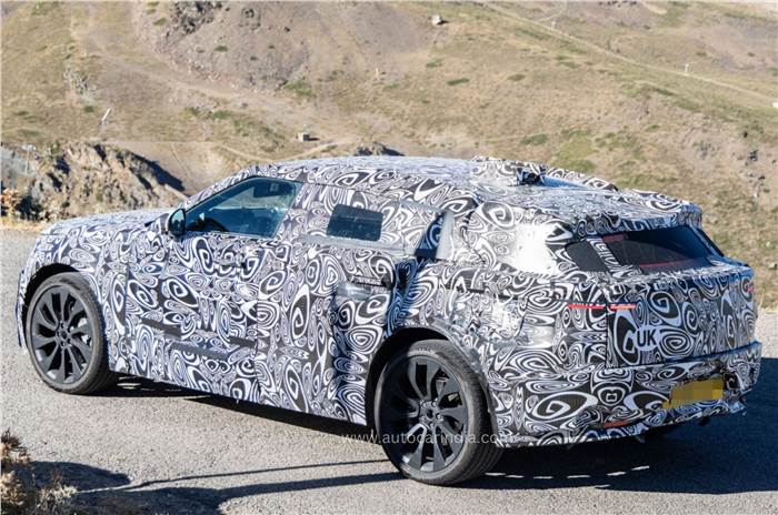 Next-gen Range Rover Velar spied testing in EV guise