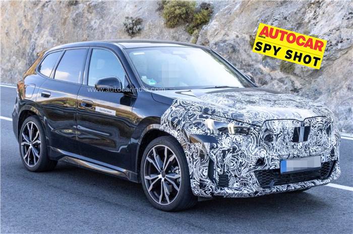 BMW iX1 electric SUV facelift spied 